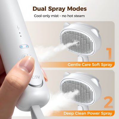 Self-Cleaning Steam Pet Grooming Brush
