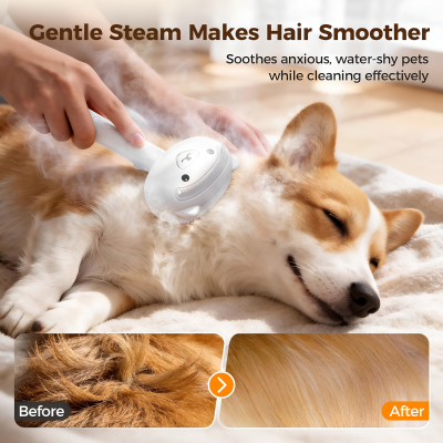 Self-Cleaning Steam Pet Grooming Brush
