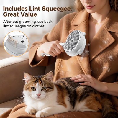 Self-Cleaning Steam Pet Grooming Brush