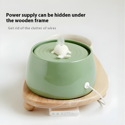 Ceramic Cat Water Filter Dispenser