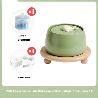 Ceramic Cat Water Filter Dispenser