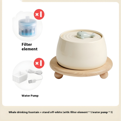 Ceramic Cat Water Filter Dispenser